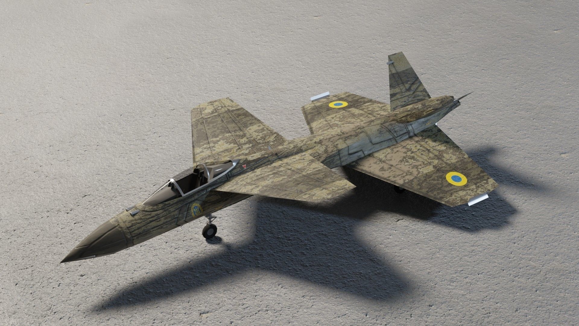 IAI Sparrow X concept fighter Low-poly 3D model_7