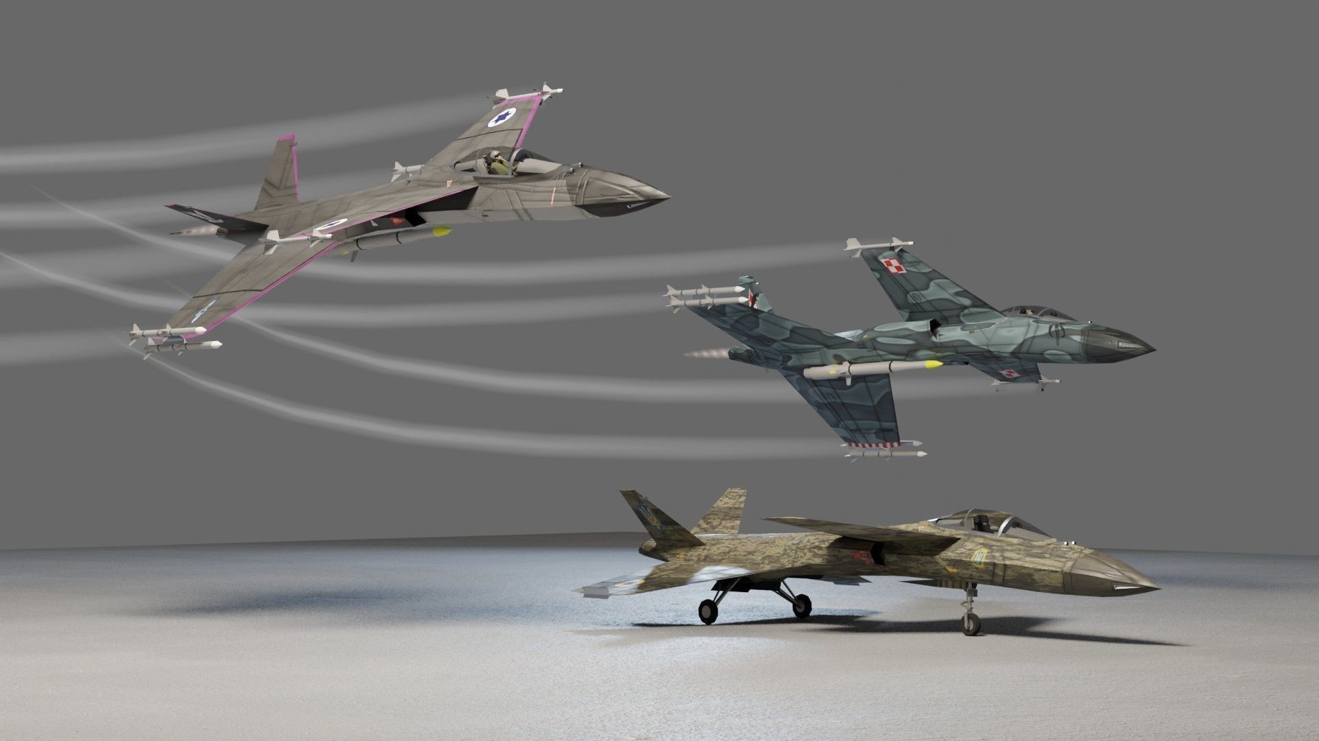 IAI Sparrow X concept fighter Low-poly 3D model_4