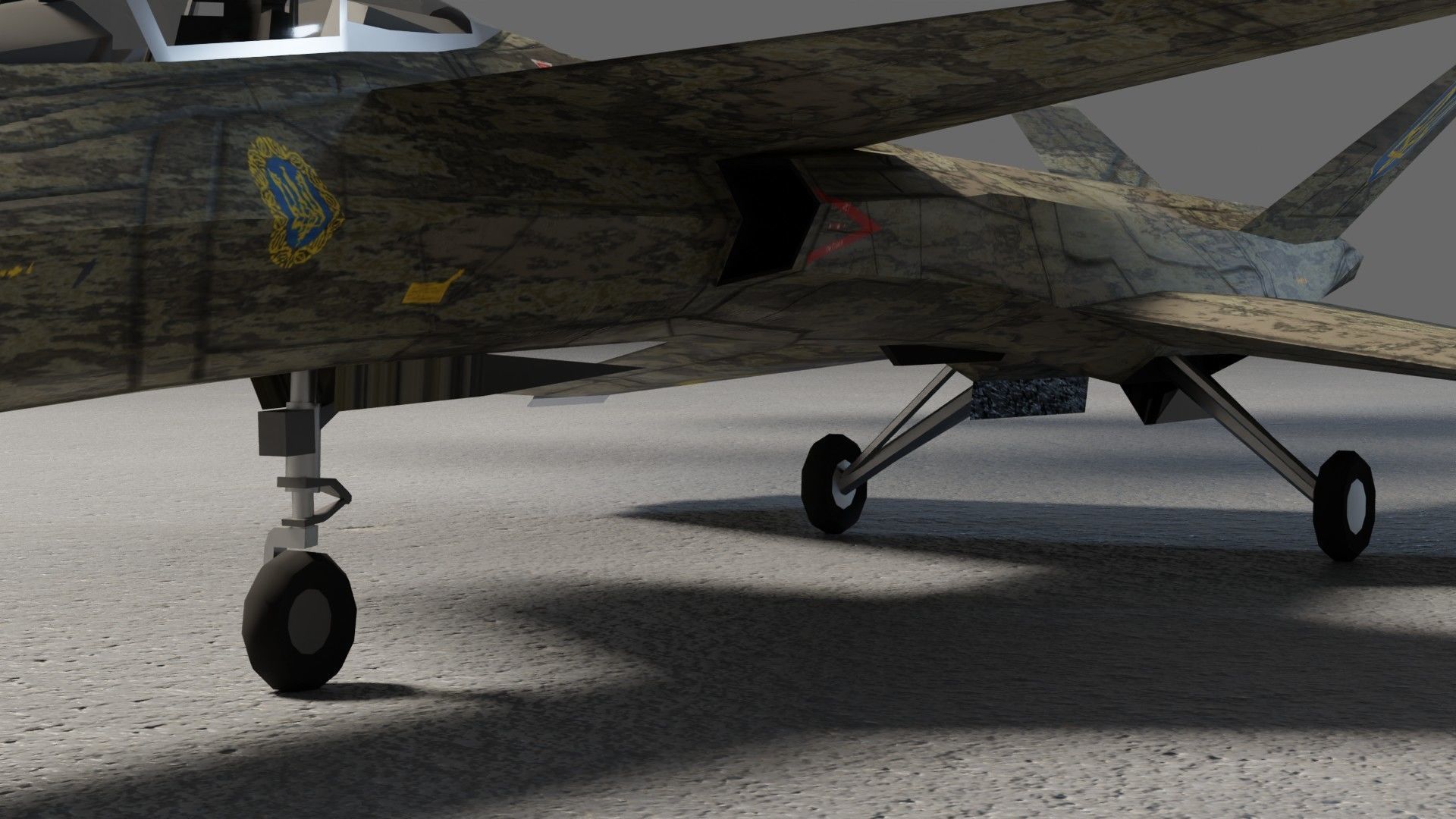 IAI Sparrow X concept fighter Low-poly 3D model_15