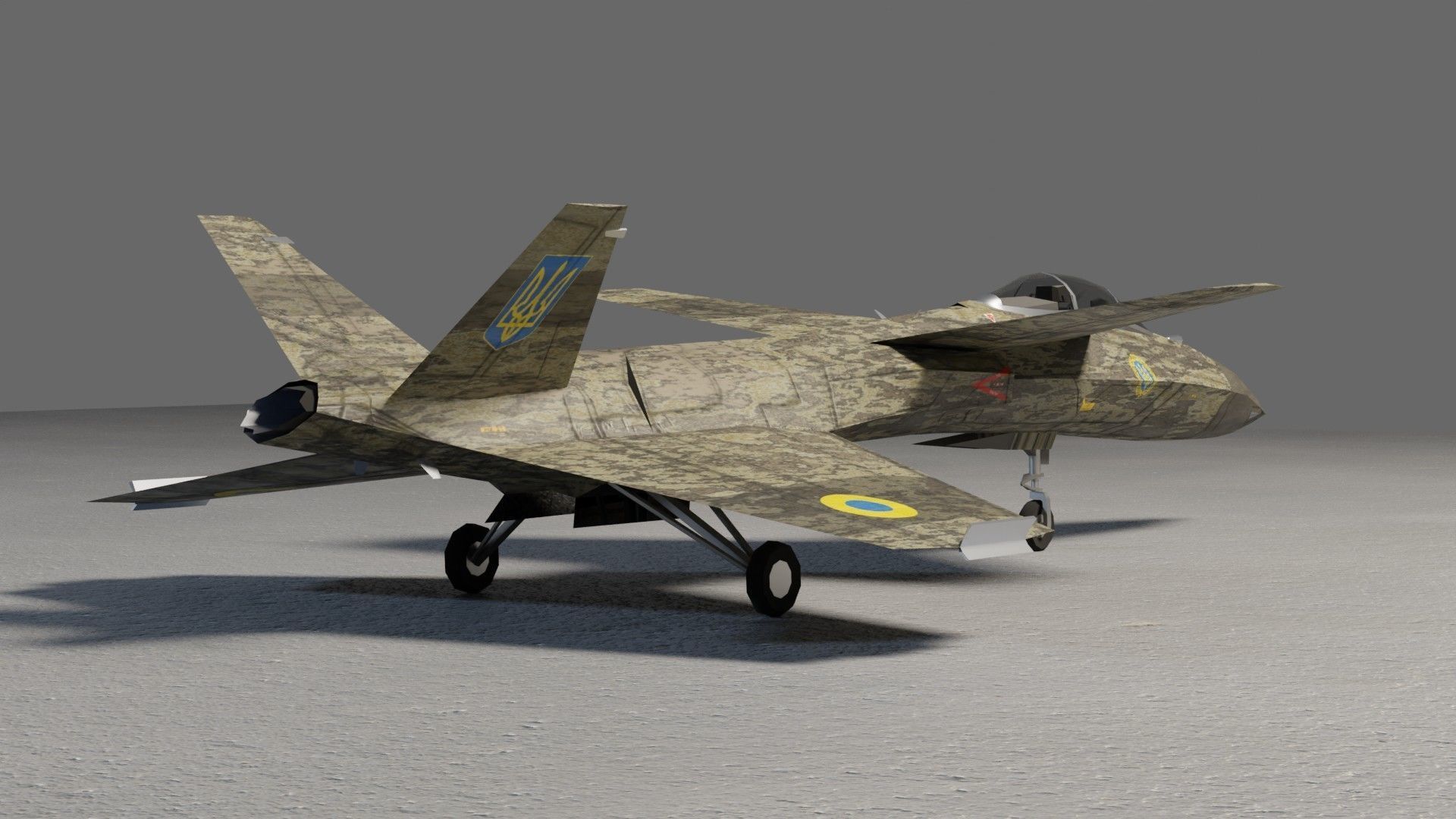 IAI Sparrow X concept fighter Low-poly 3D model_9