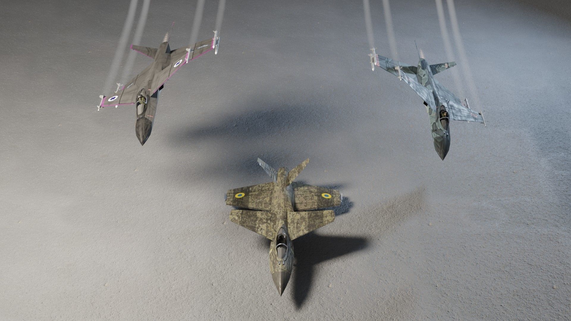 IAI Sparrow X concept fighter Low-poly 3D model_1