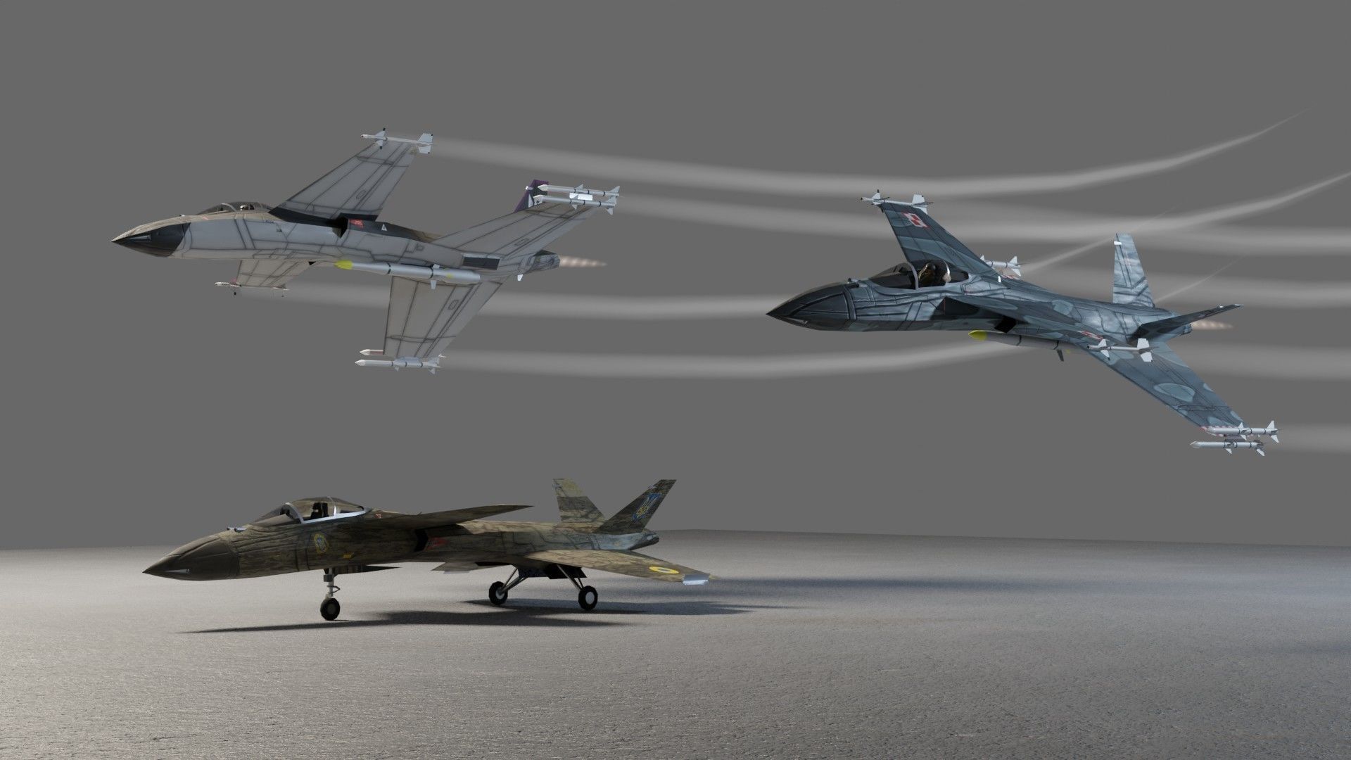 IAI Sparrow X concept fighter Low-poly 3D model_3