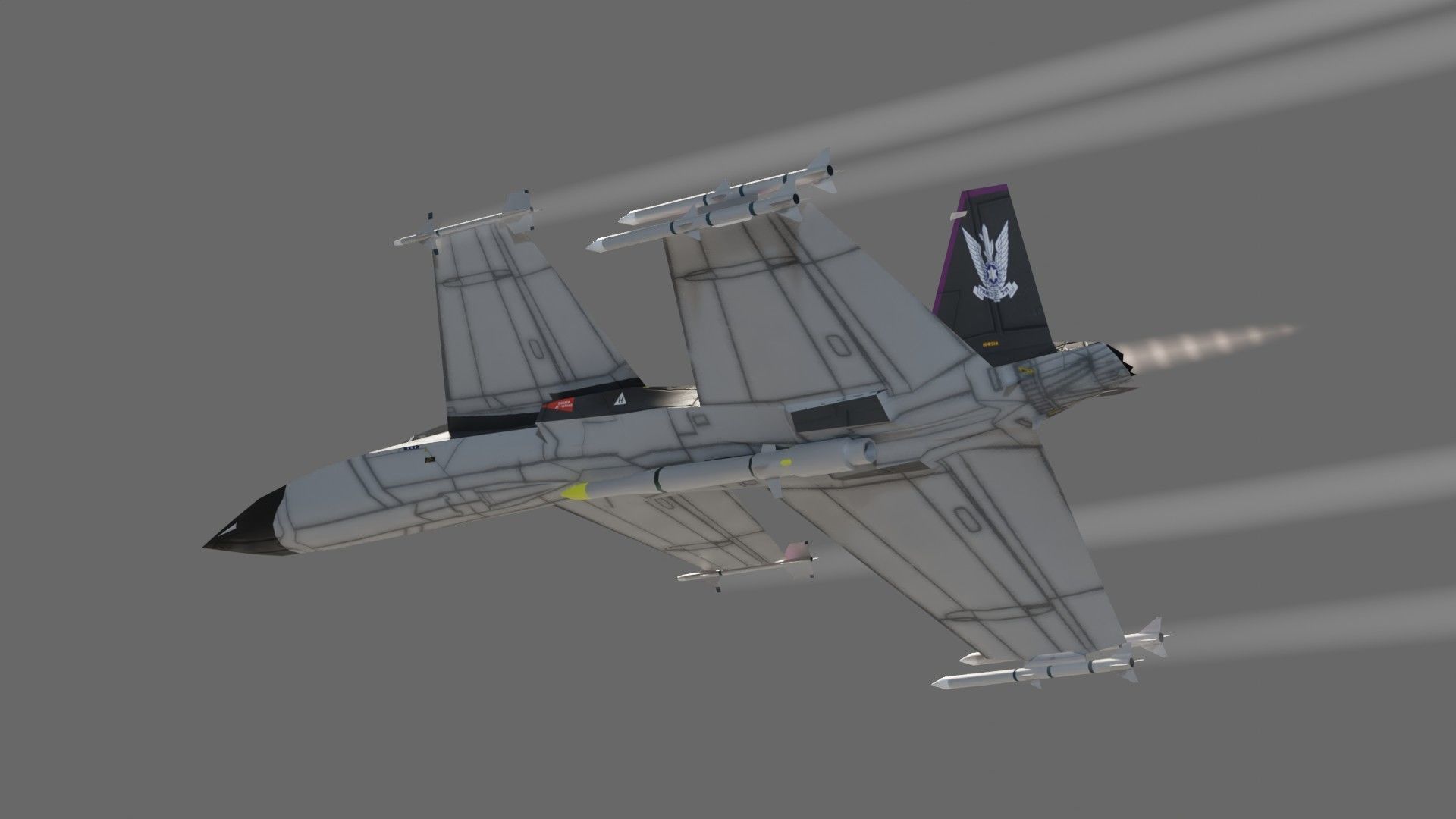 IAI Sparrow X concept fighter Low-poly 3D model_13