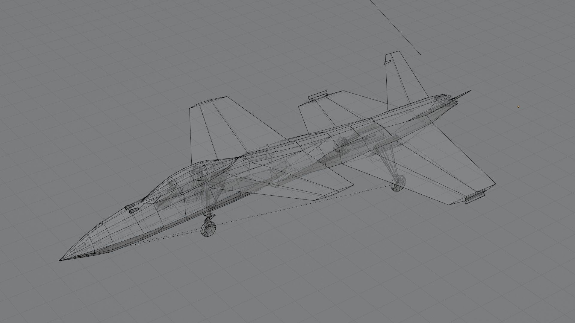 IAI Sparrow X concept fighter Low-poly 3D model_8