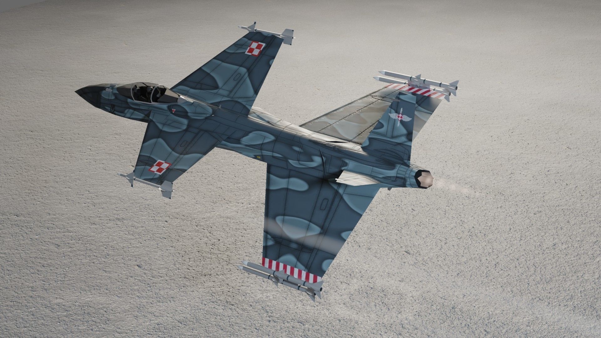 IAI Sparrow X concept fighter Low-poly 3D model_11