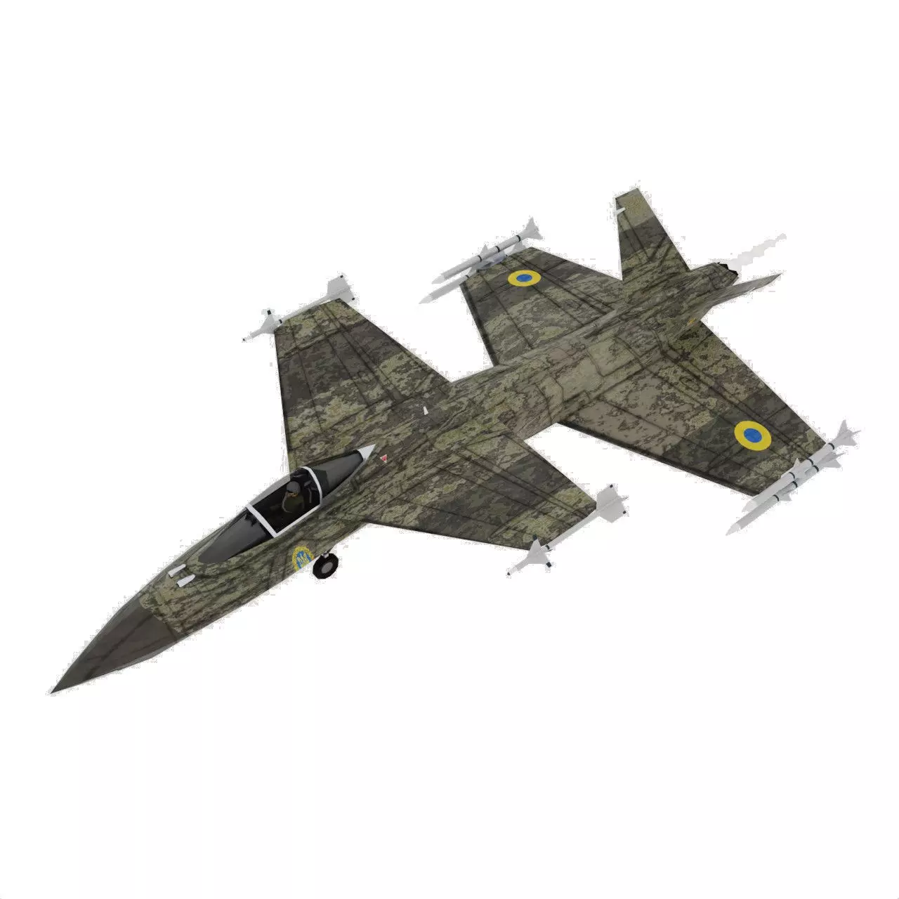 IAI Sparrow X concept fighter Low-poly 3D model_0