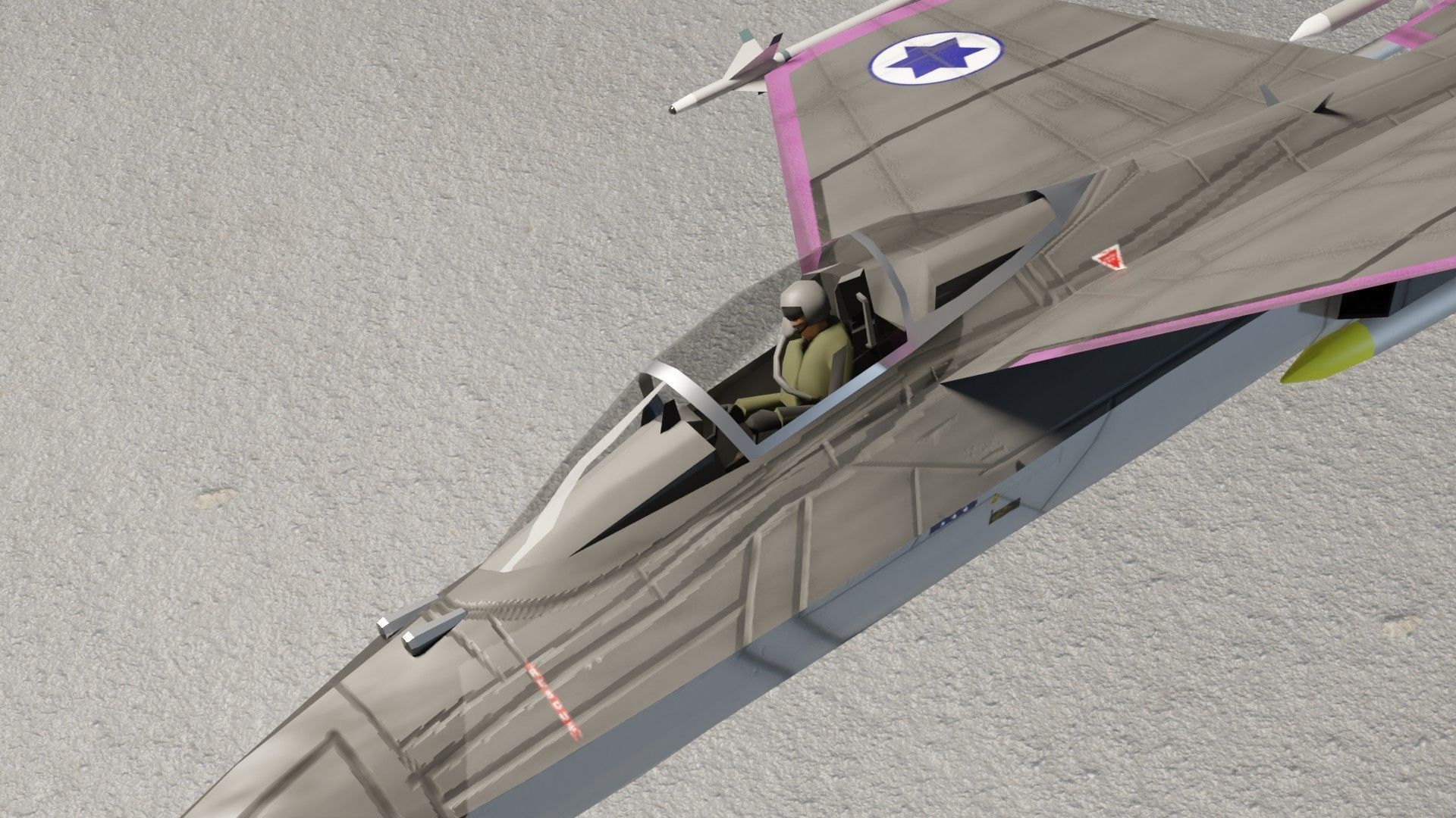 IAI Sparrow X concept fighter Low-poly 3D model_14