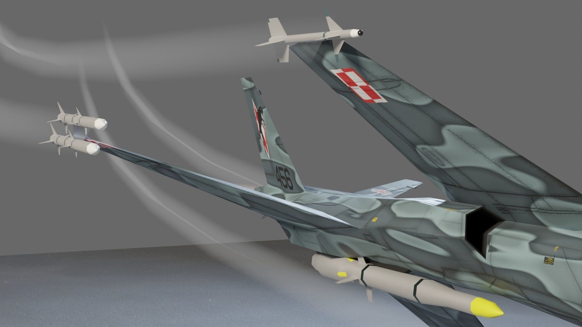 IAI Sparrow X concept fighter Low-poly 3D model_16