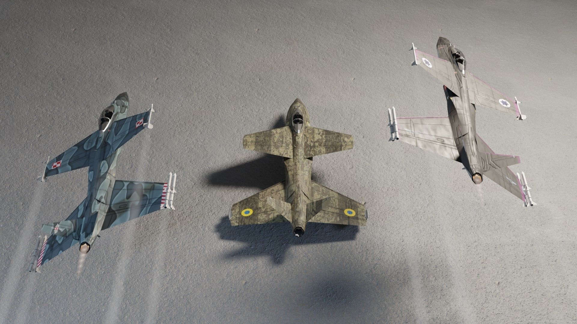 IAI Sparrow X concept fighter Low-poly 3D model_2