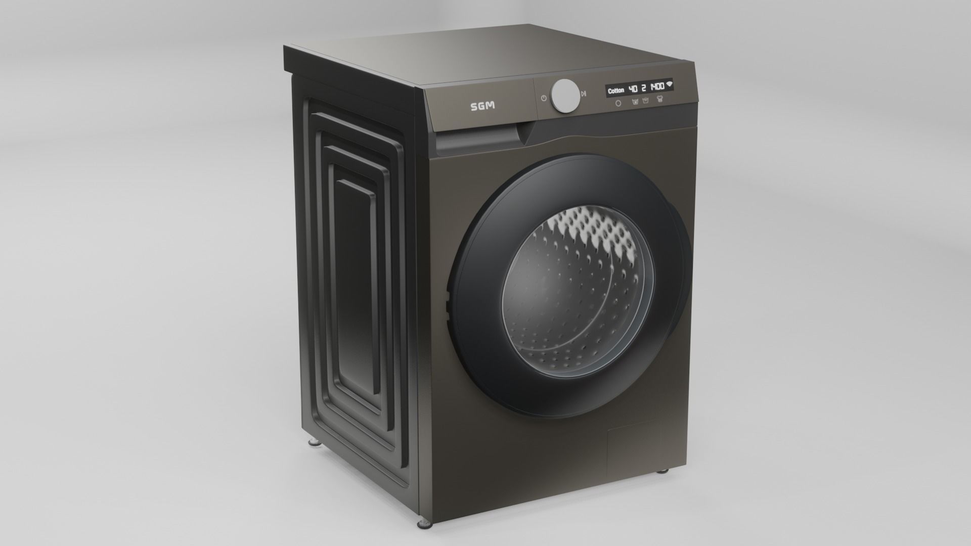 Highpoly 3D Washing Machine modelling 3D model_3