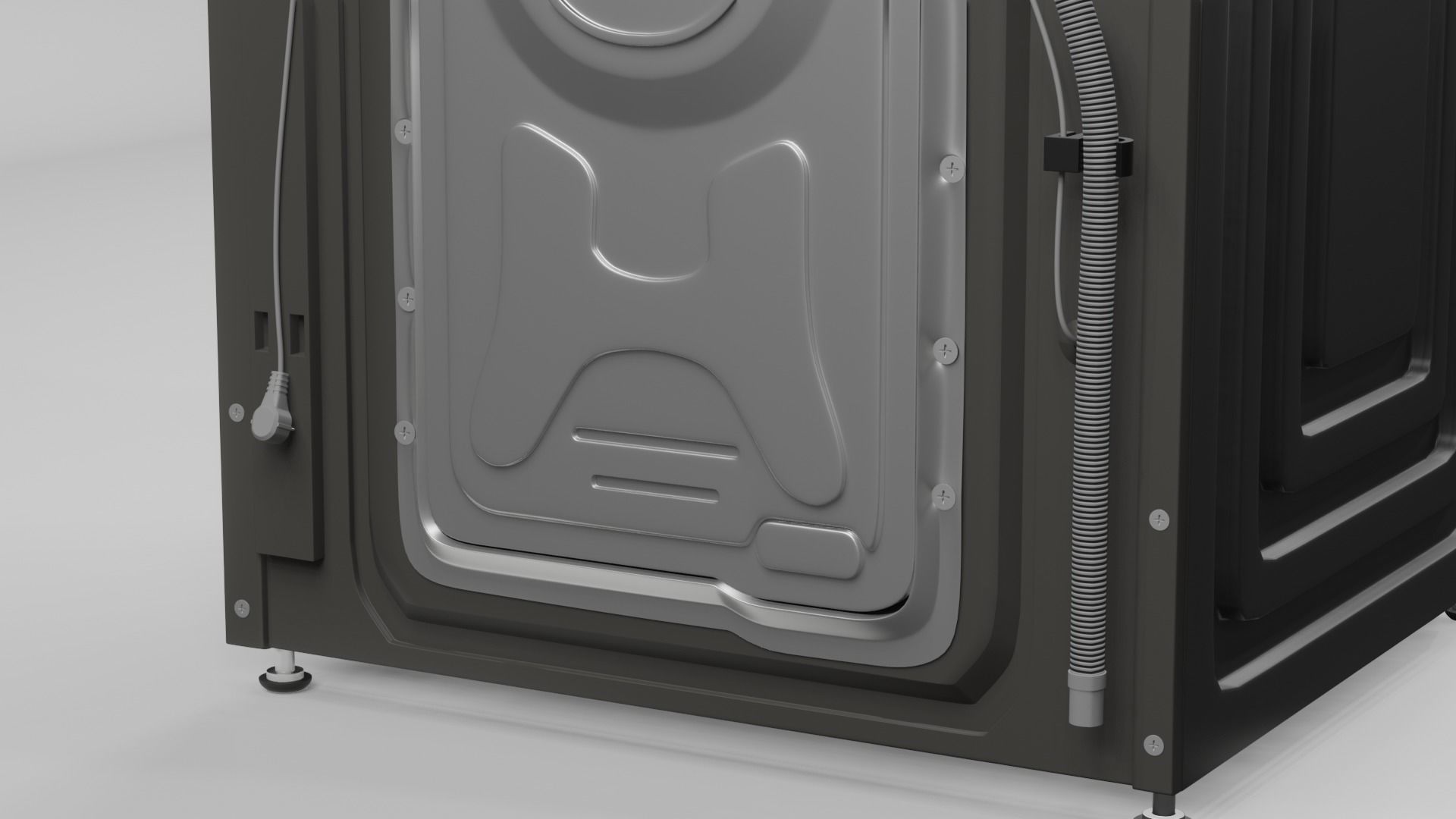 Highpoly 3D Washing Machine modelling 3D model_6