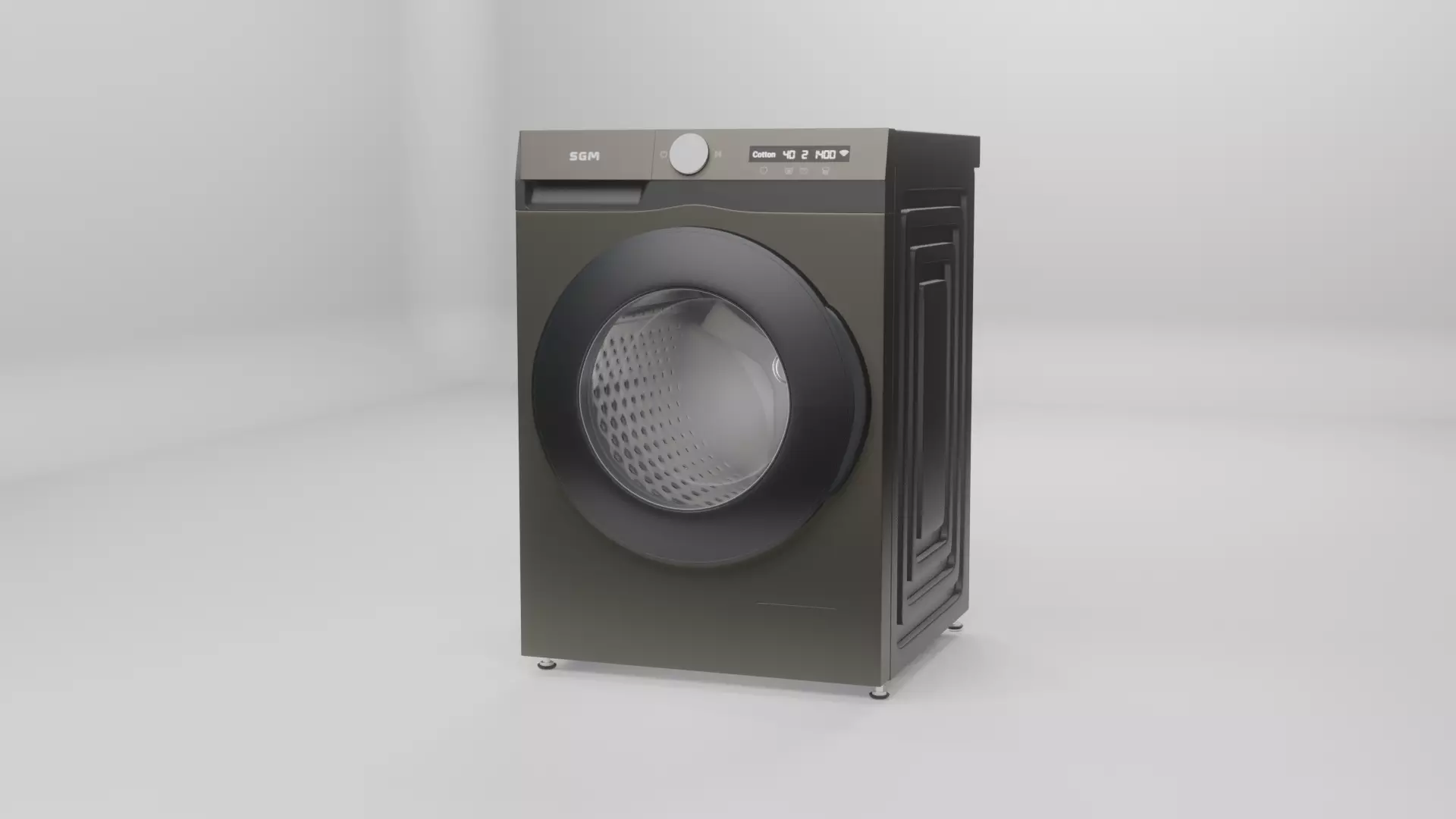 Highpoly 3D Washing Machine modelling 3D model_0