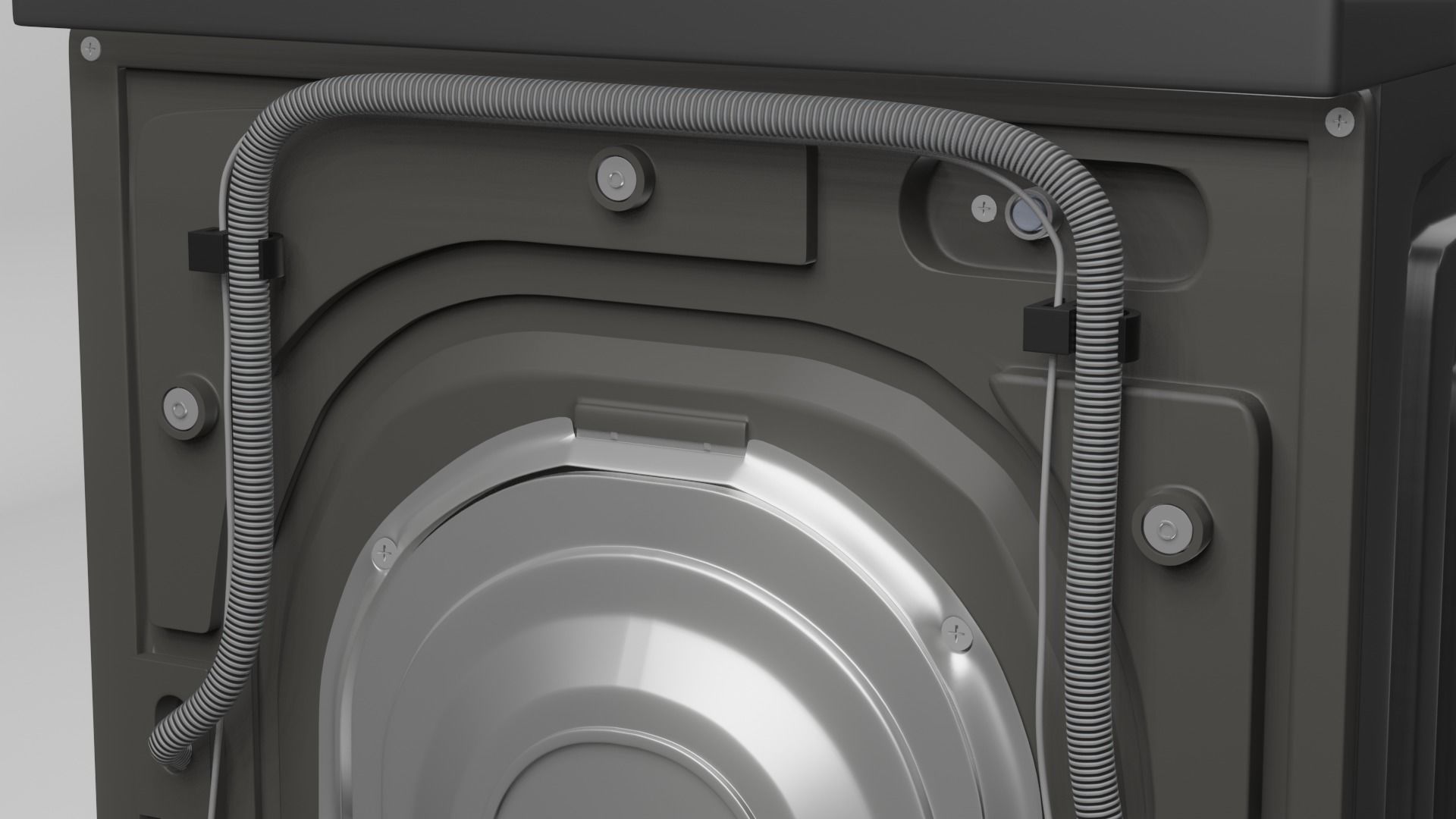 Highpoly 3D Washing Machine modelling 3D model_5