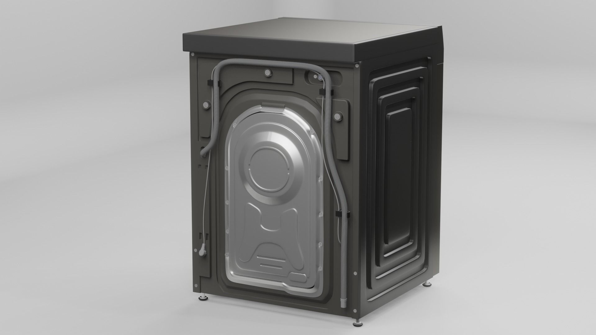 Highpoly 3D Washing Machine modelling 3D model_4