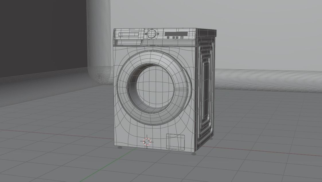 Highpoly 3D Washing Machine modelling 3D model_8