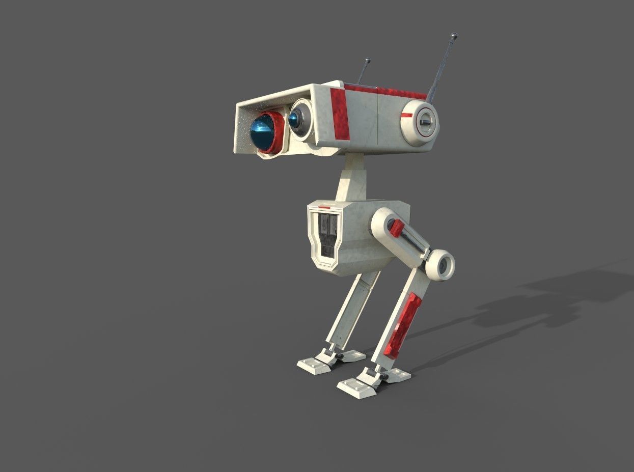BD Droid Low-poly 3D model_1
