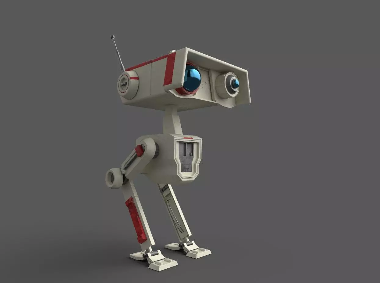 BD Droid Low-poly 3D model_0