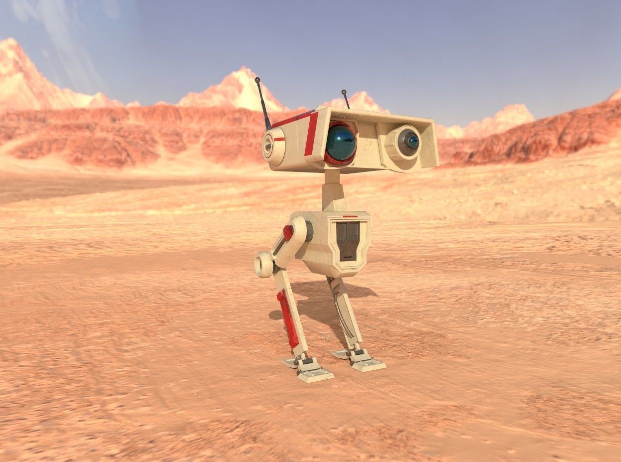 BD Droid Low-poly 3D model_6