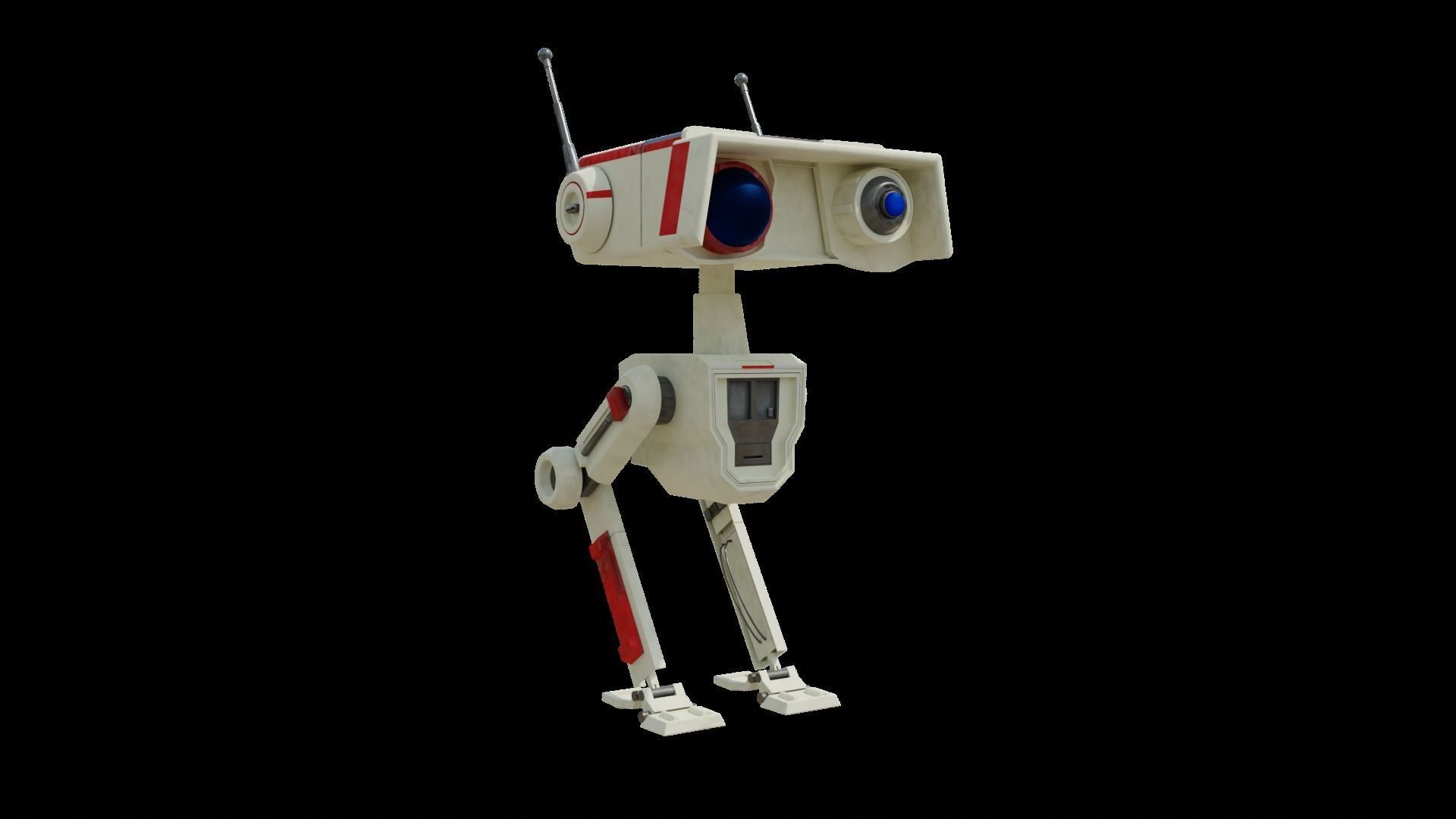 BD Droid Low-poly 3D model_7