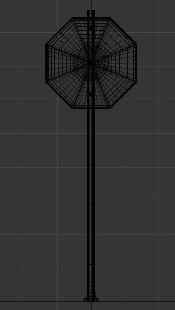 Road Sing STOP 3D model_3