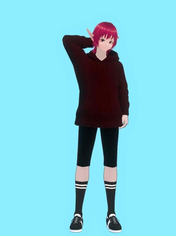 Elf Girl  - Game Ready Low-poly 3D model Low-poly 3D model_13