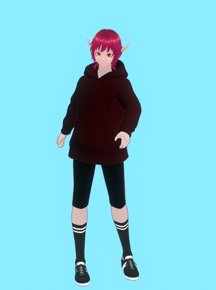 Elf Girl  - Game Ready Low-poly 3D model Low-poly 3D model_9