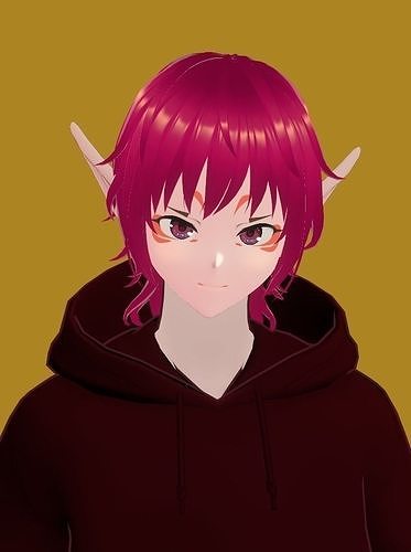 Elf Girl  - Game Ready Low-poly 3D model Low-poly 3D model