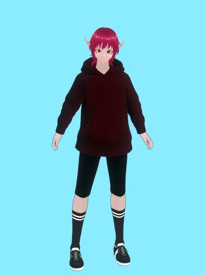 Elf Girl  - Game Ready Low-poly 3D model Low-poly 3D model_18