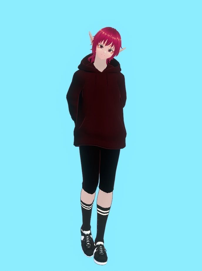 Elf Girl  - Game Ready Low-poly 3D model Low-poly 3D model_4