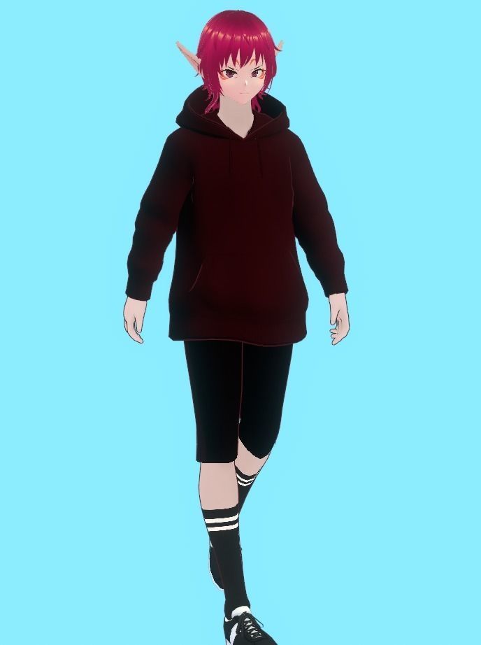 Elf Girl  - Game Ready Low-poly 3D model Low-poly 3D model_15