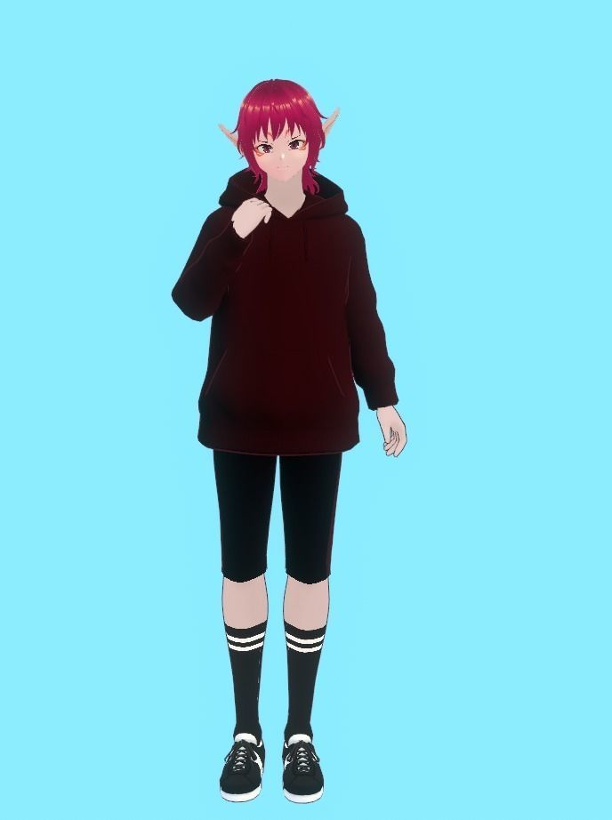 Elf Girl  - Game Ready Low-poly 3D model Low-poly 3D model_10