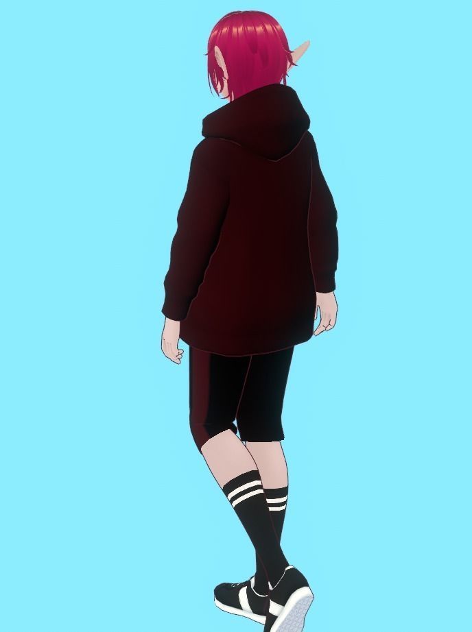 Elf Girl  - Game Ready Low-poly 3D model Low-poly 3D model_5