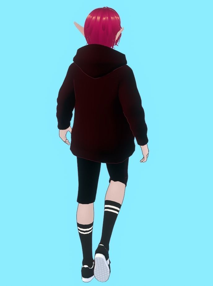 Elf Girl  - Game Ready Low-poly 3D model Low-poly 3D model_7