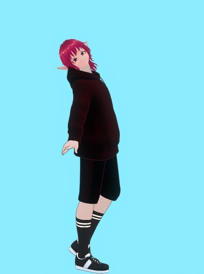 Elf Girl  - Game Ready Low-poly 3D model Low-poly 3D model_6