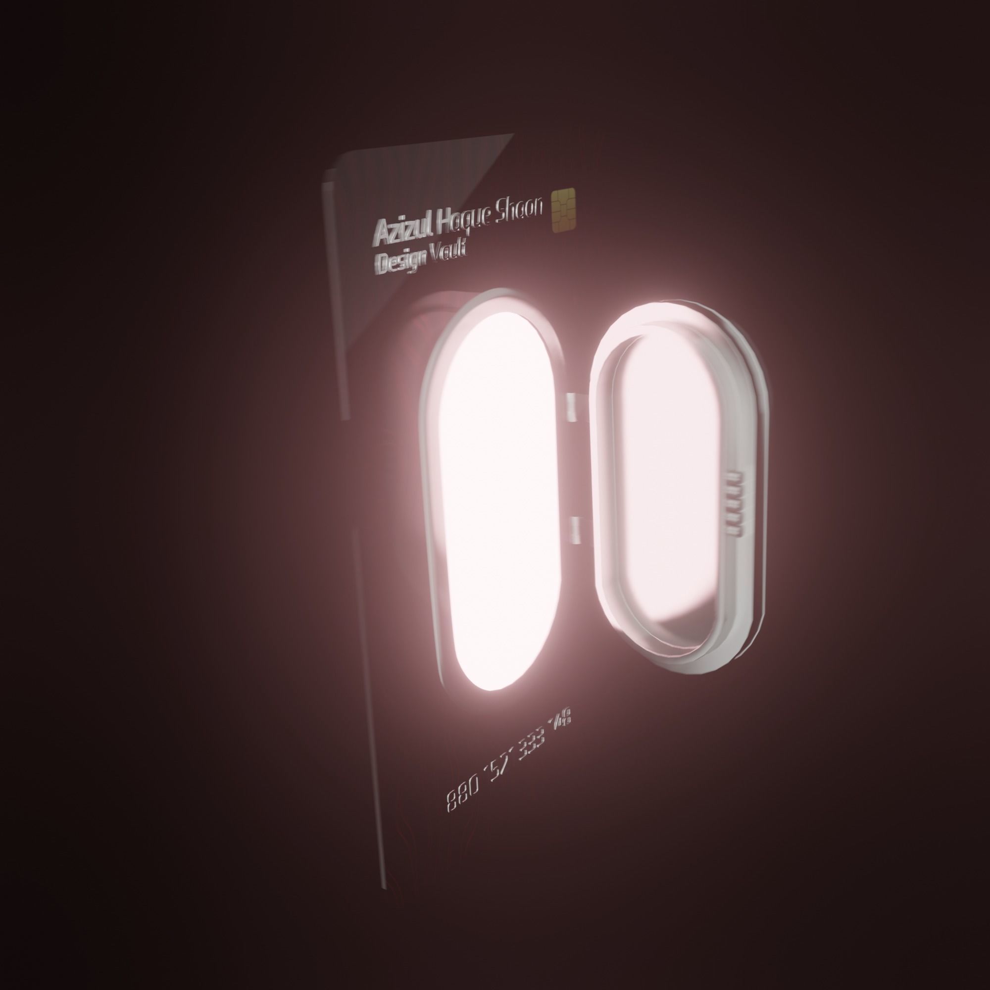 Design Vault 3d NFT Door animation Low-poly 3D model_4