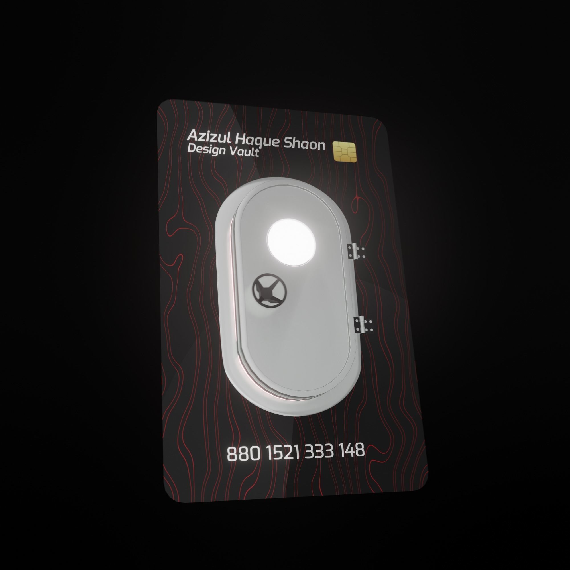 Design Vault 3d NFT Door animation Low-poly 3D model_2
