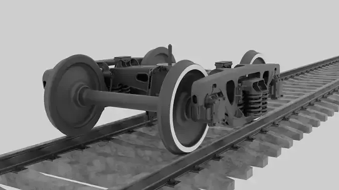 Train wheel undercarriage