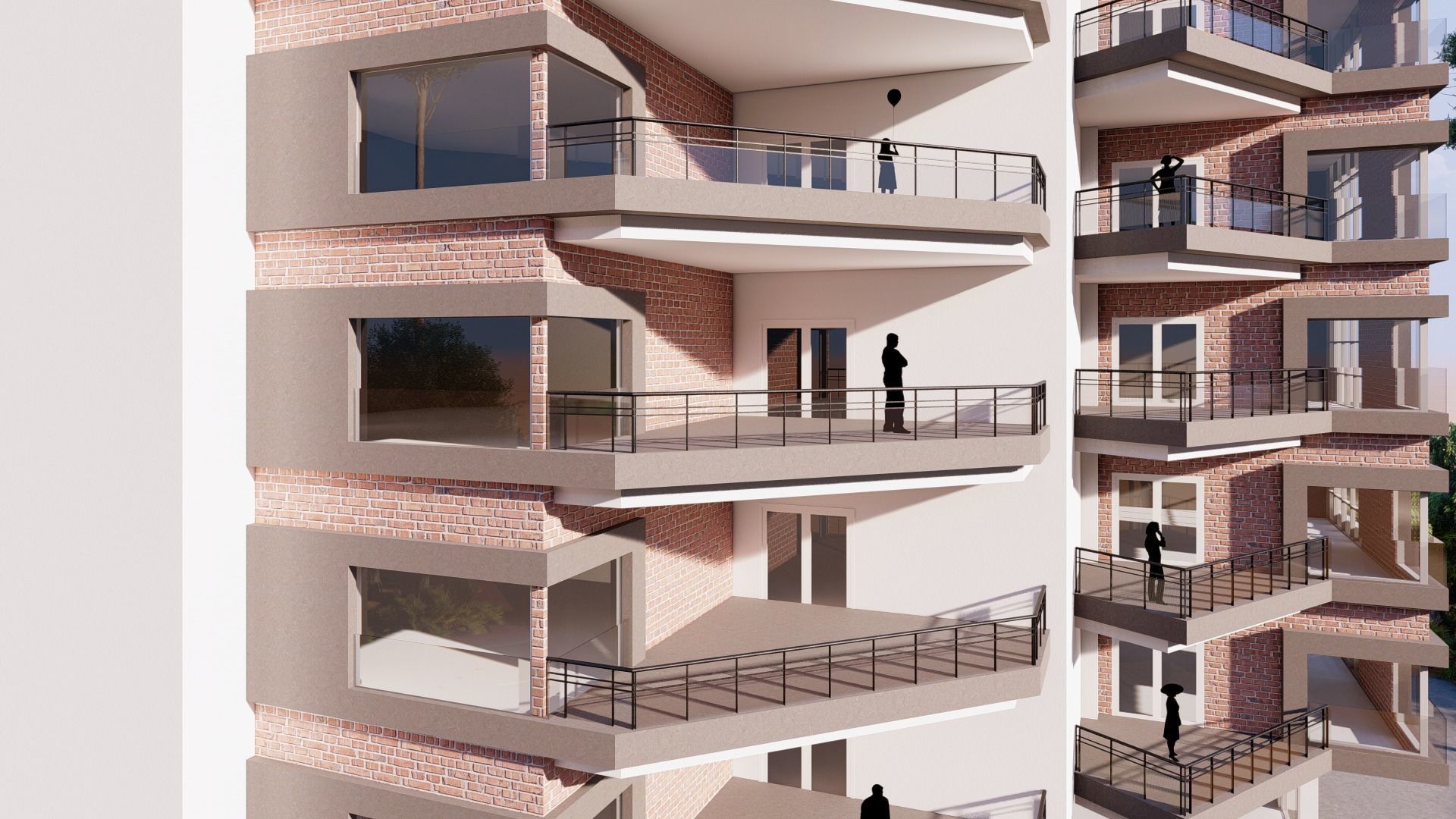 Modern building  N30 3D model_3