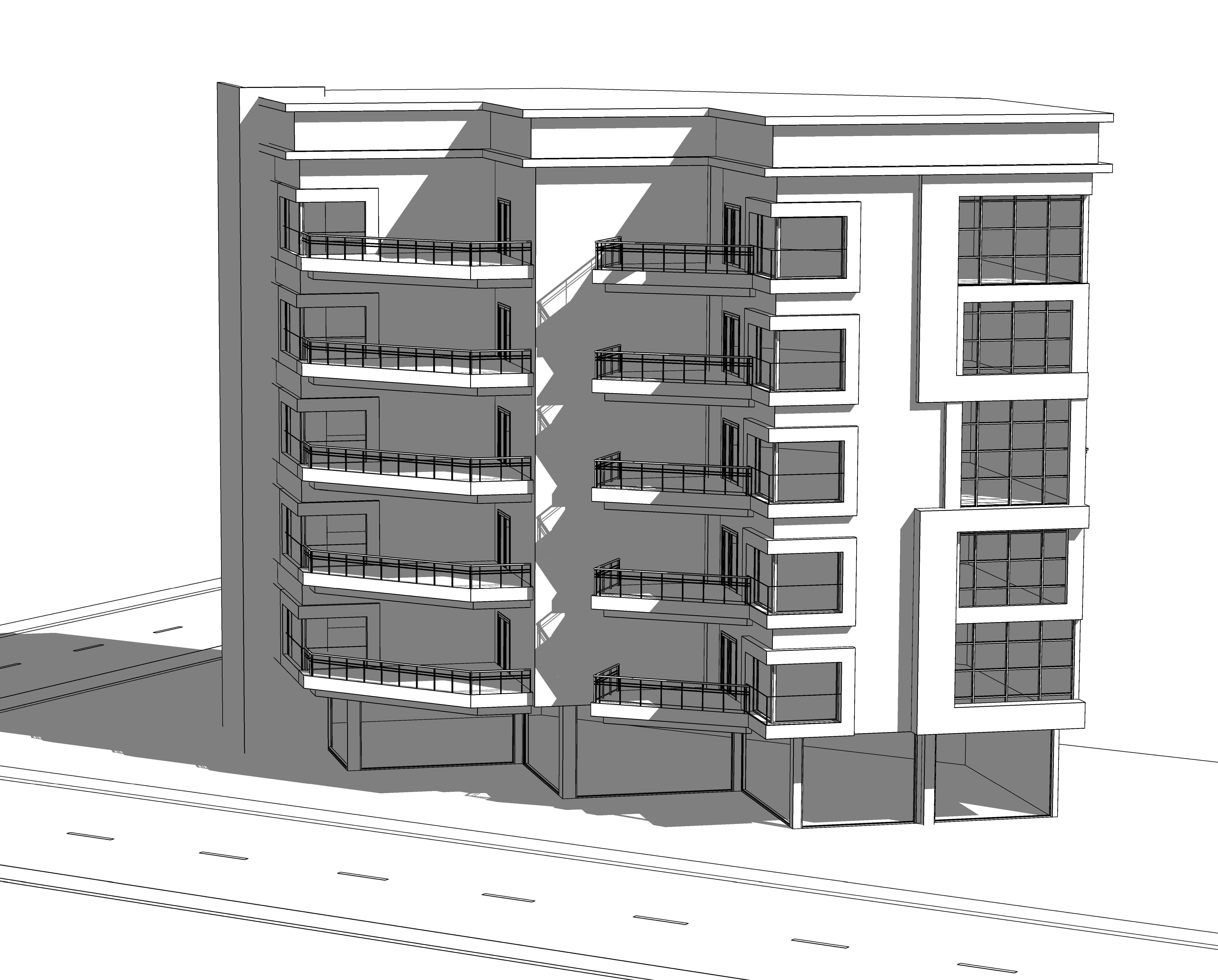 Modern building  N30 3D model_9