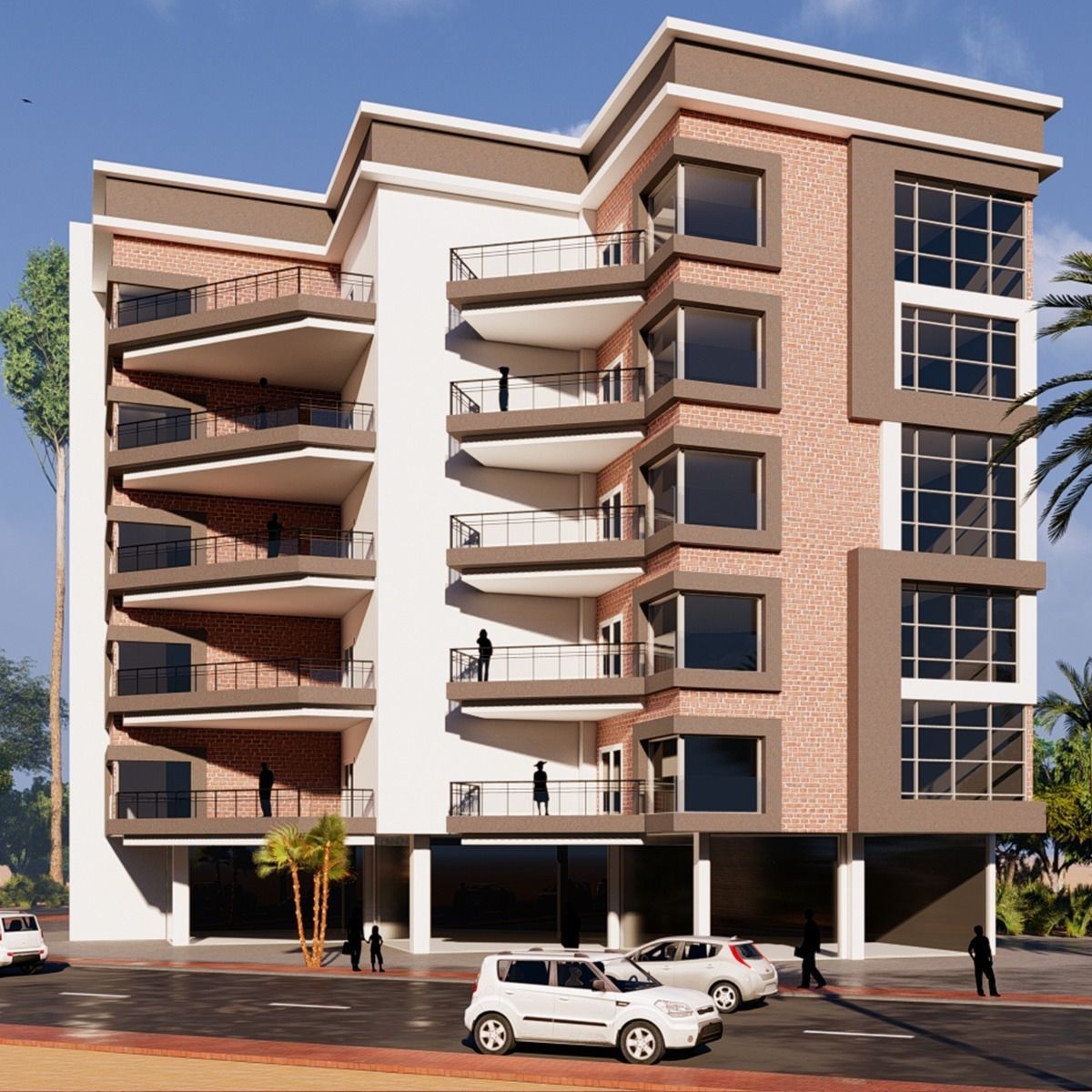 Modern building  N30 3D model_2