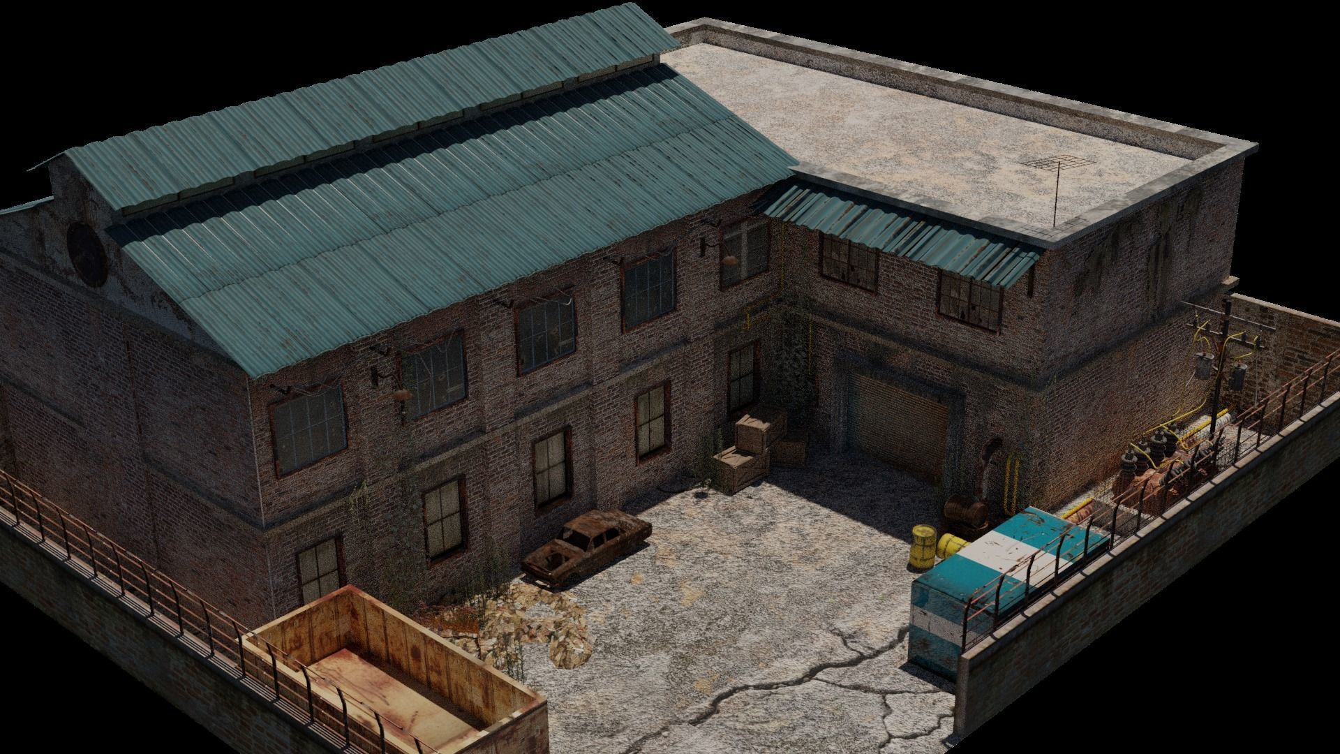 Factory warehouse 3D model_2