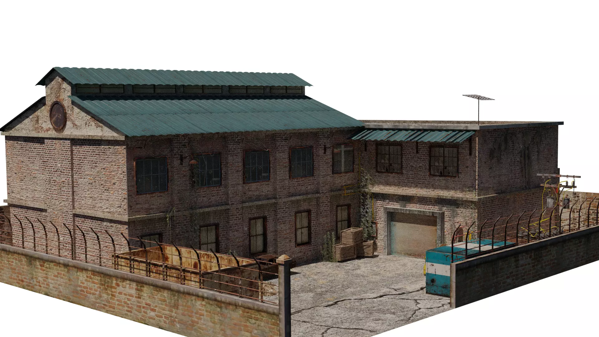 Factory warehouse 3D model_0