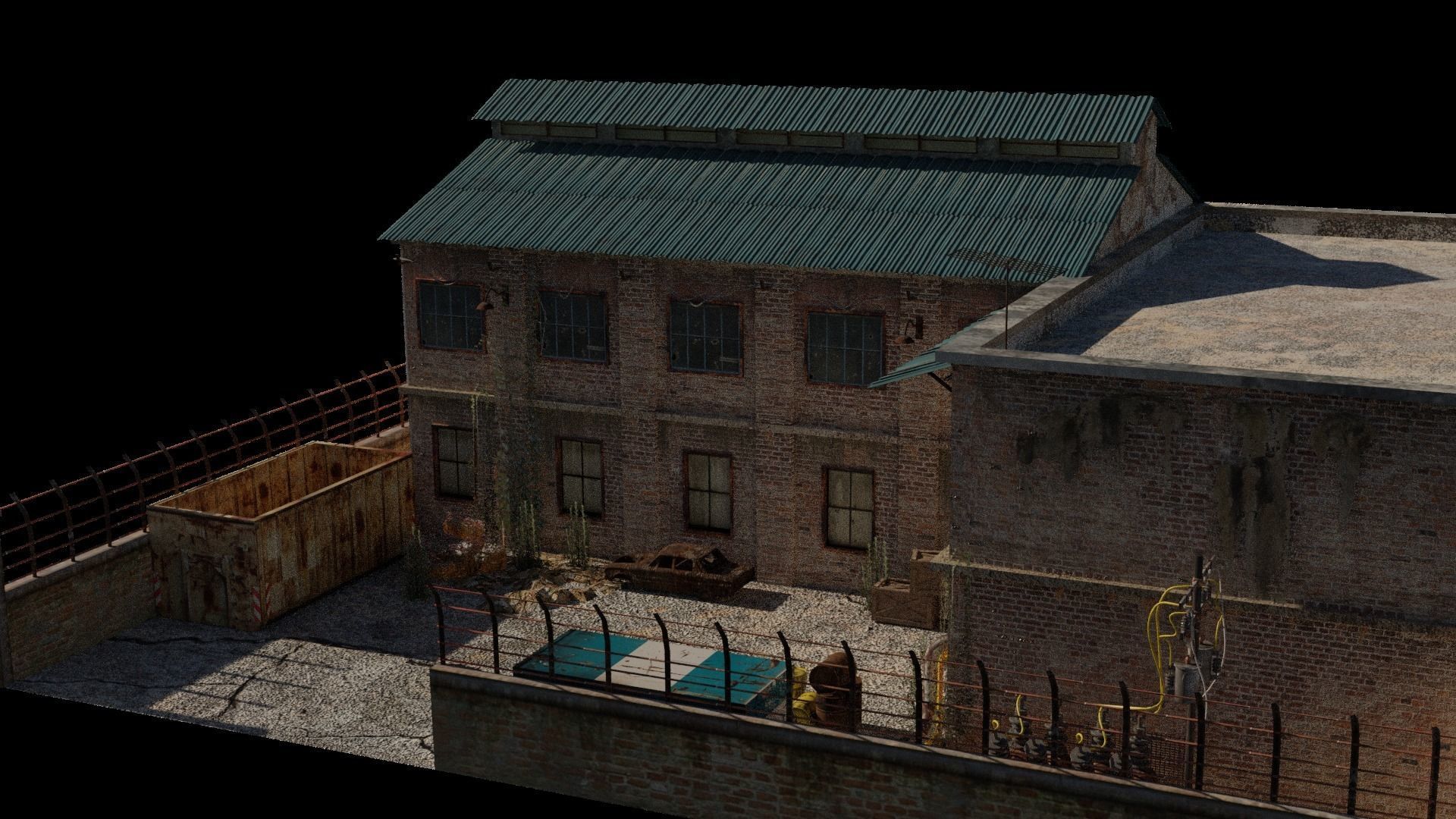 Factory warehouse 3D model_3