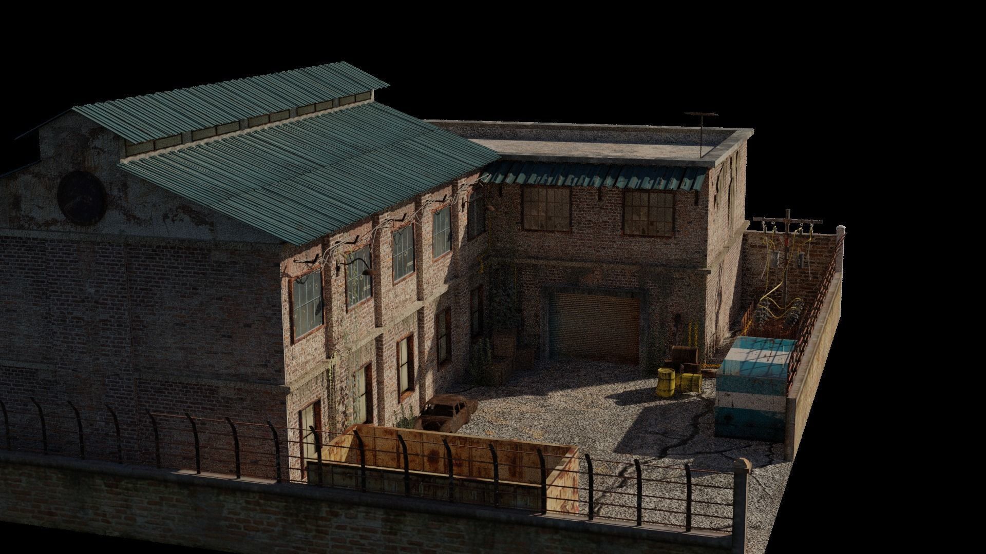 Factory warehouse 3D model_4