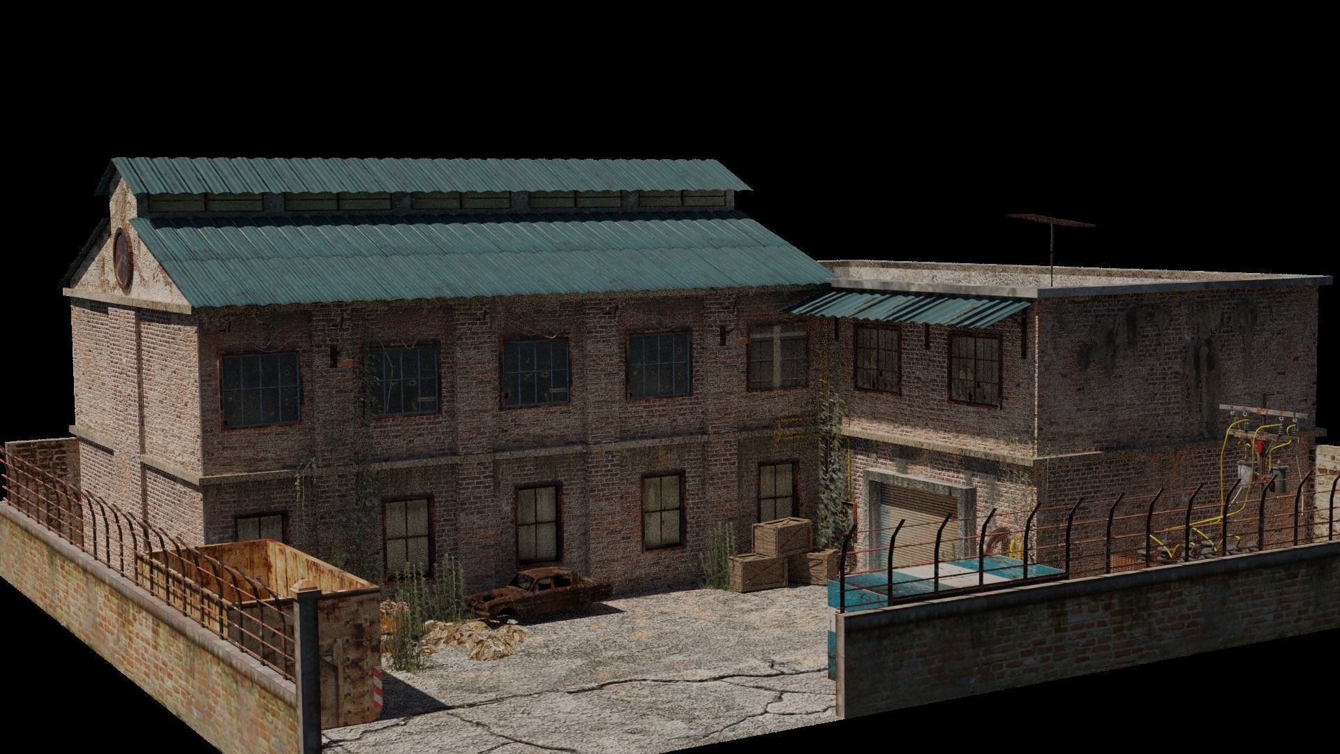Factory warehouse 3D model_1