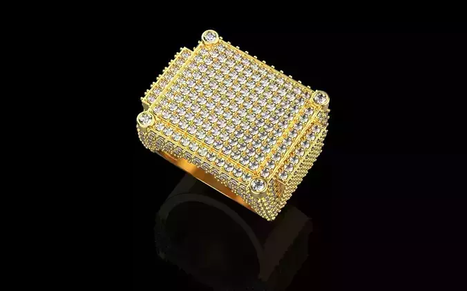 mens ring with signet stones