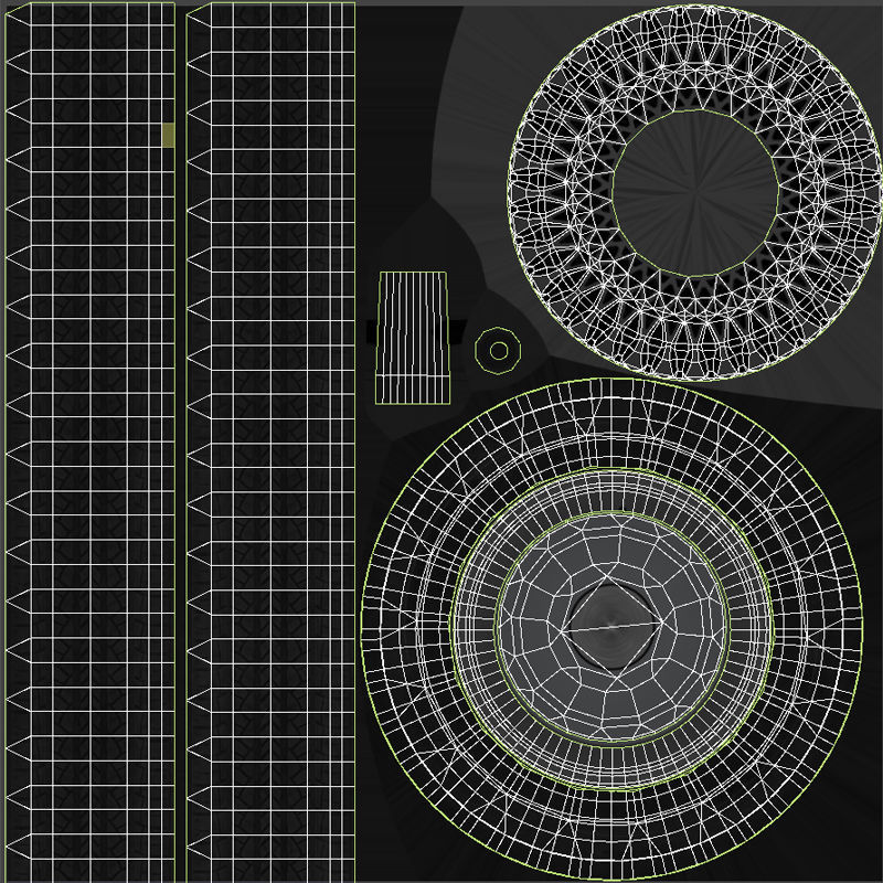 90s generic sedan Low-poly 3D model_45
