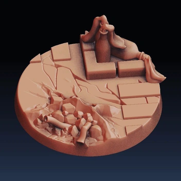 Set of street bases 2 3D print model_5