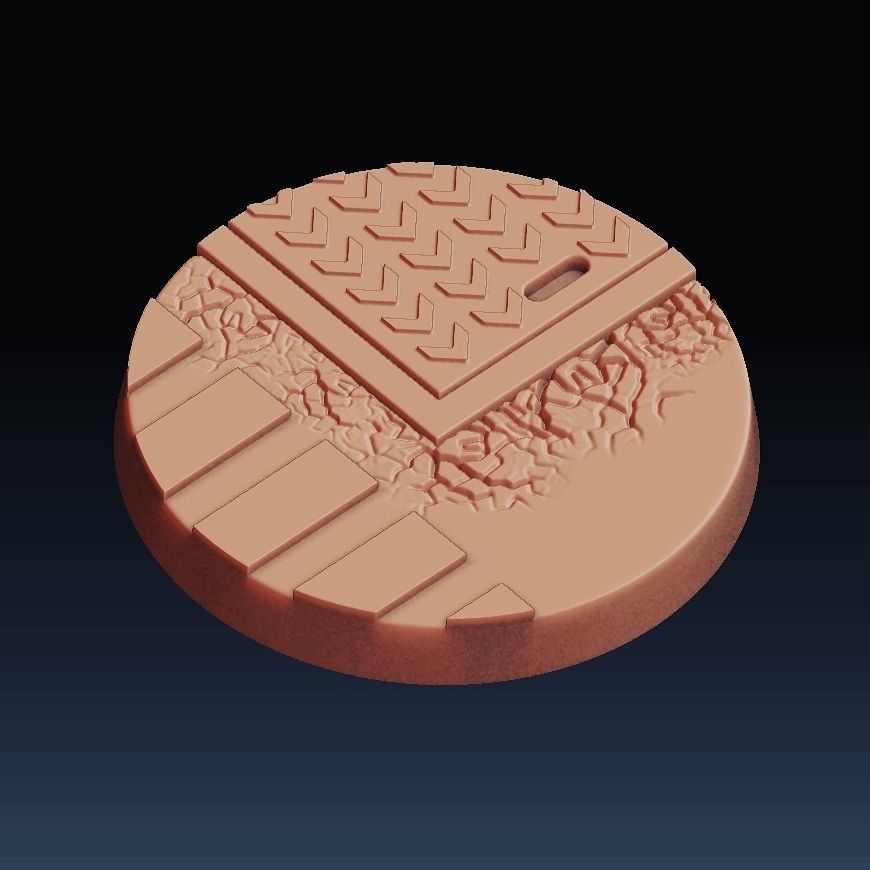Set of street bases 2 3D print model_1