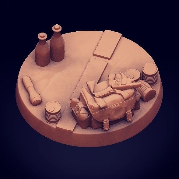 Set of street bases 2 3D print model_2